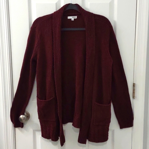 Sonoma Cranberry Purple Soft Cozy Grandma Cardigan Sweater Size M - Picture 1 of 6